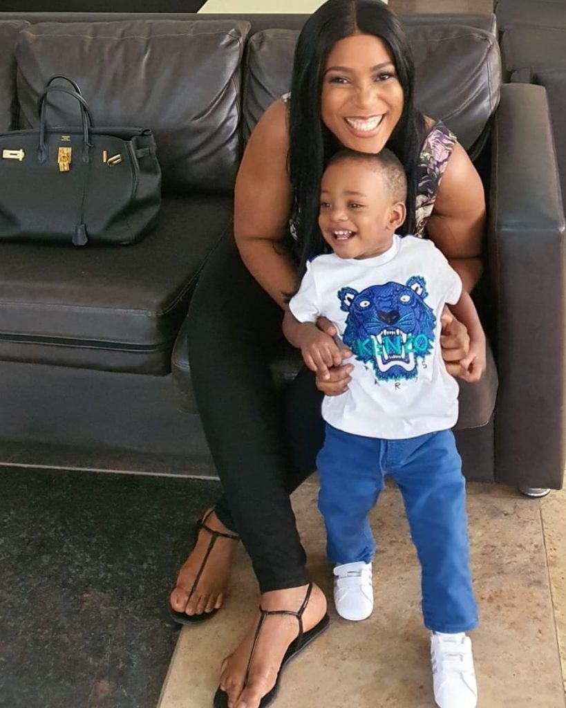 Linda ikeji and Son